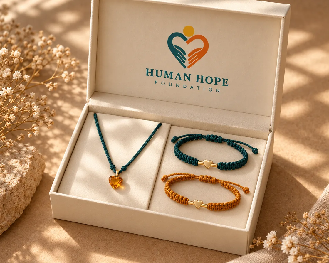Human Hope Foundation Kindness Jewelry Gift Set concept